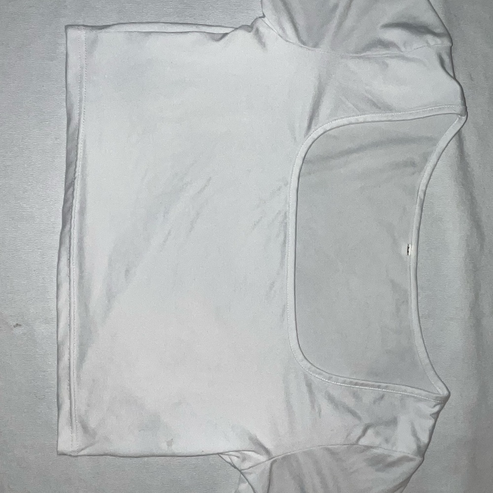 White Square Neck crop Top